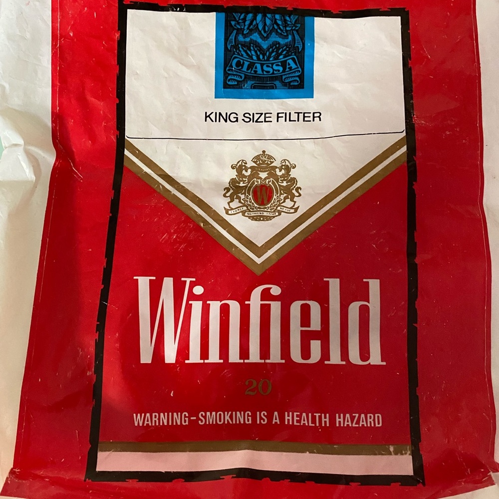 Vintage Winfield Thick Plastic Bag- Great for a Costume Accessory!
